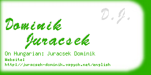 dominik juracsek business card